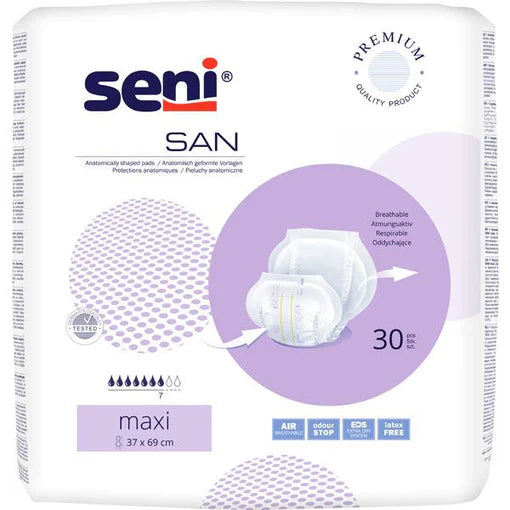 Absorbant urologic SENI SAN MAXI, 7 picaturi, 30 bucati